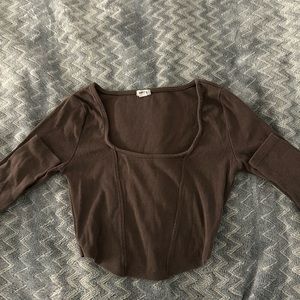 Garage Brown Corset Long Sleeve Women’s S